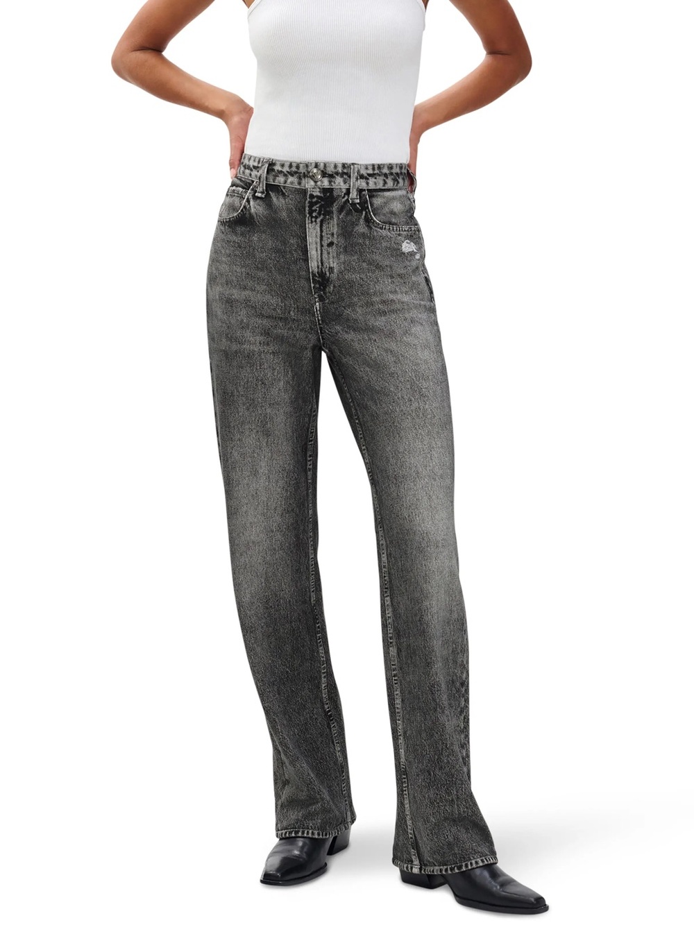 Rag & Bone Miramar Terry Shea High Waist Straight Leg Jeans